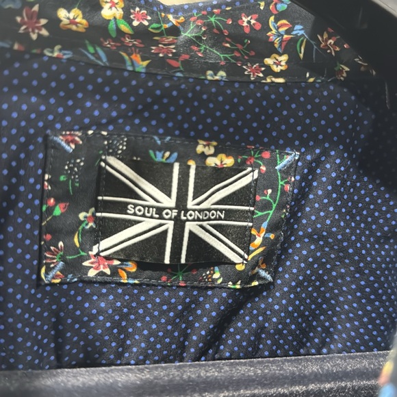 Soul of London Mens Dress Shirt 16.5 Medium - Picture 2 of 5